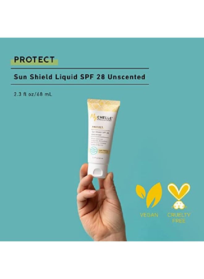 MyChelle Dermaceuticals - Sun Shield Spf 28 Unscented (23 Fl Oz) Soothing Reef Safe Sunscreen With Vitamin E And Aloe Travel Size Zinc Sunscreen For Face And Body - Image 1