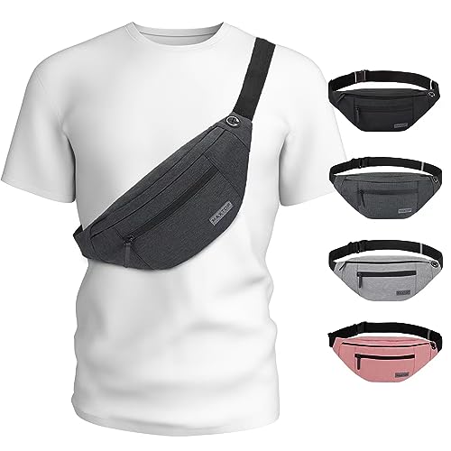 Maxtop Crossbody Fanny Pack Belt Bags Women Men Shoulder Sling Bag with 4-Zipper Pockets,Gifts for Enjoy Sports Festival Workout Traveling Running Casual Hands-Free Waist Pack Carrying All Phones, Large - Image 1