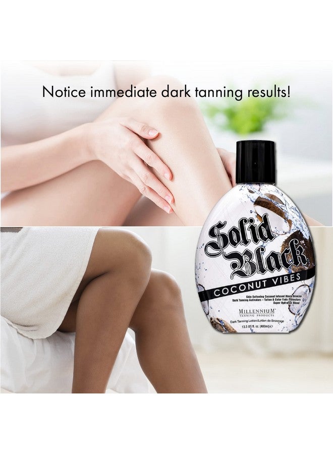 ميلينيوم تاننغ برودكتس Millennium Tanning Solid Black Coconut Vibes - لوشن تسمير داخلي وخارجي (13.5 أونصة) - Image 4