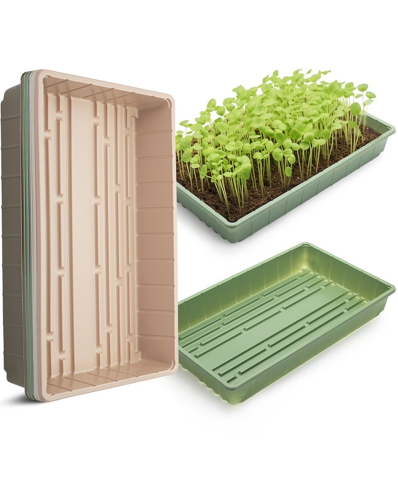 Mr. Pen Mr Pen Seed Starter Trays 10 Pack 17x10x24 Durable Plastic Growing Trays Stackable and Reusable Seedling Starter Kits for Indoor Outdoor Greenhouse Gardening Planting Hydroponic Systems - Image 2