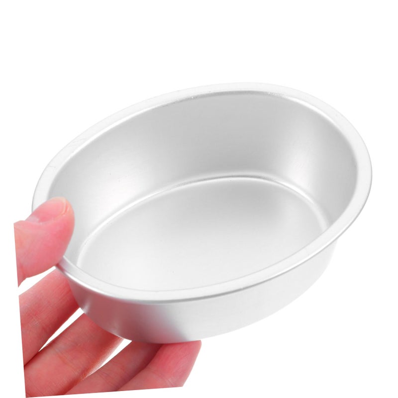Oval Cheesecake Mold 4Pcs Aluminum Alloy Non Stick Anodized Cake Baking Pan Set - Image 5