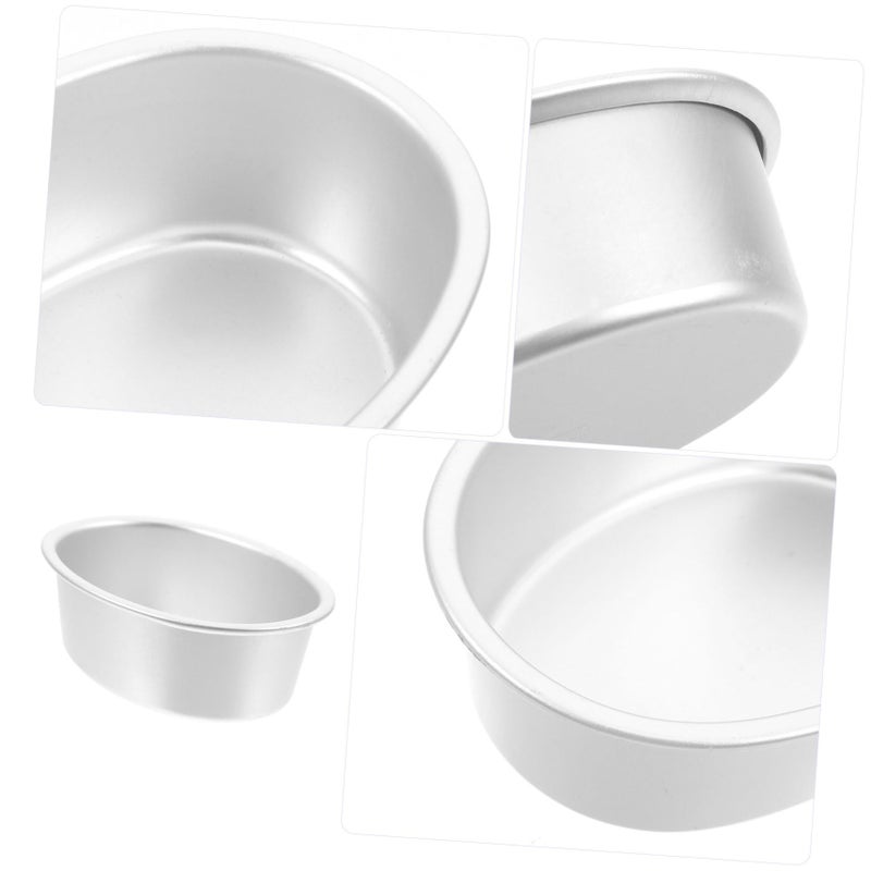 Oval Cheesecake Mold 4Pcs Aluminum Alloy Non Stick Anodized Cake Baking Pan Set - Image 4