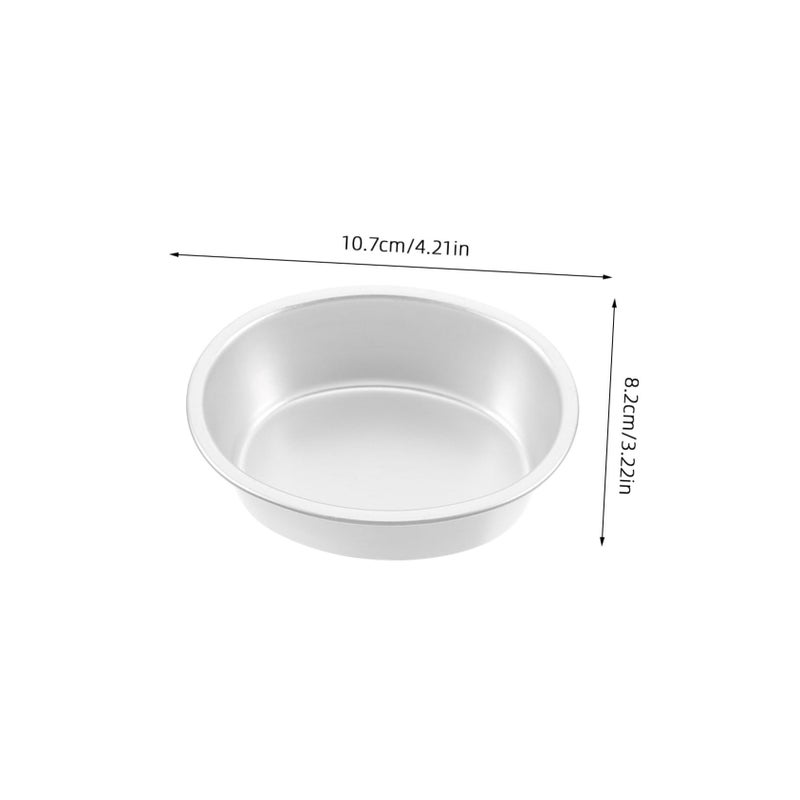 Oval Cheesecake Mold 4Pcs Aluminum Alloy Non Stick Anodized Cake Baking Pan Set - Image 3