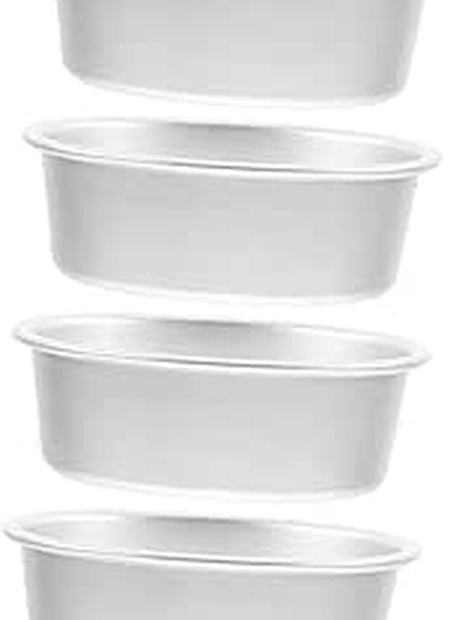 Oval Cheesecake Mold 4Pcs Aluminum Alloy Non Stick Anodized Cake Baking Pan Set - Image 1