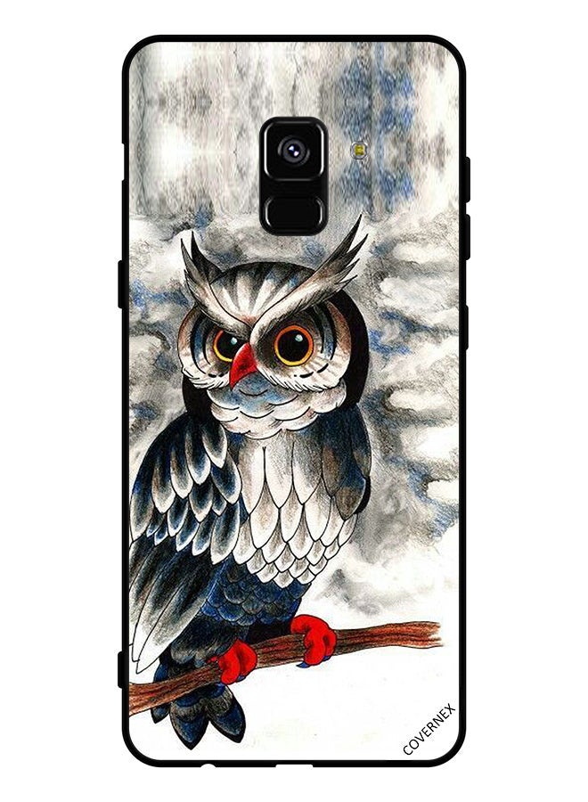Covernex Protective Case Cover For Samsung Galaxy A8 Plus (2018) Owl Drawing Art - Image 1