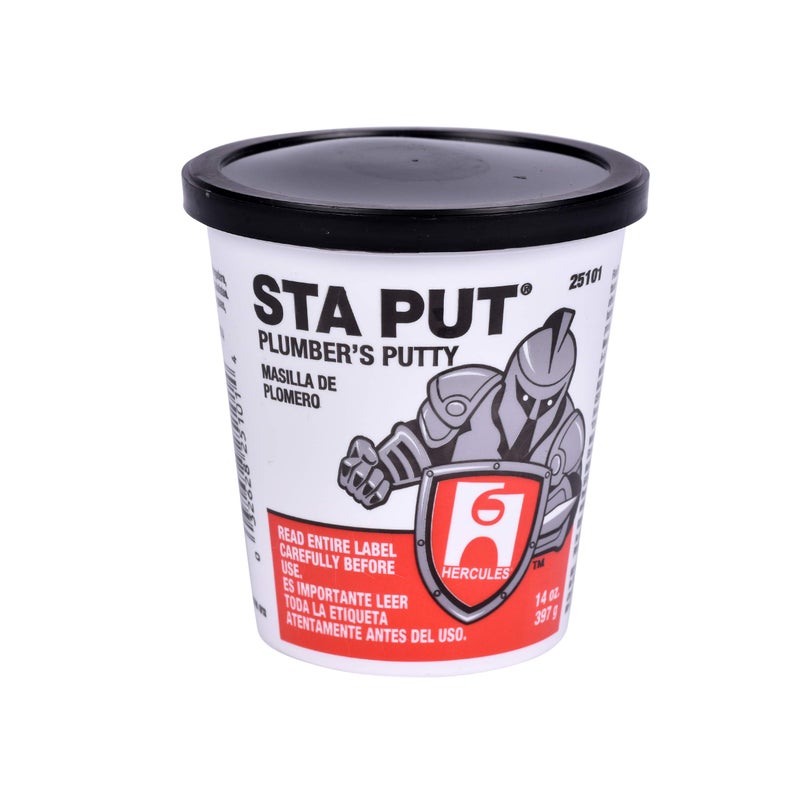 Oatey Hercules 14 oz. Superior Grade, 14 Ounce, Tan Oatey 25101 Sta Put 14-Ounce Plumbers Putty, Color - Image 1