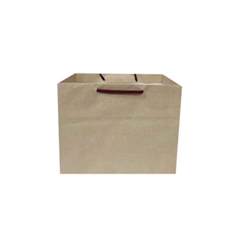 Flute Cubes Flute Cubes Presents 12 KG Cake 1 Pond Brown Kraft Eco Friendly Gift Paper Bag Size 9x9x7 Pack of 10