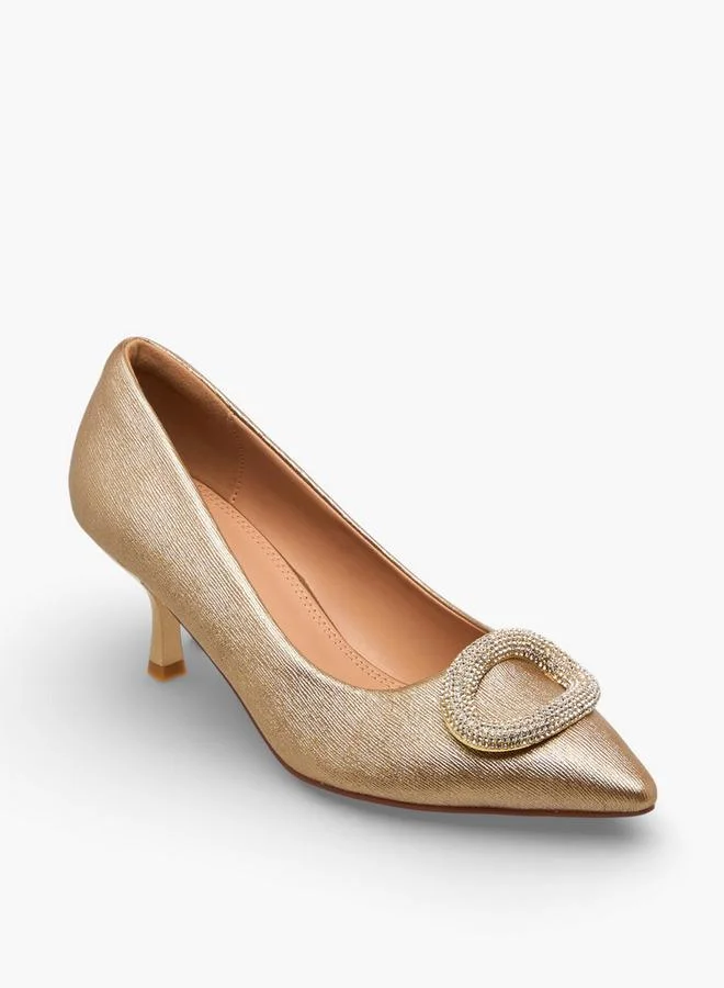 Paprika GOLD Women Kitten Heel Pumps Ramadan Collection for Women | Best Price UAE
