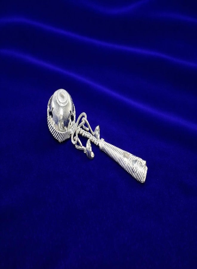KMJ Pure Silver jhunjhuna Rattle with Whistle for Baby, Gifts for Baby (wt.11 Grams) - Image 3