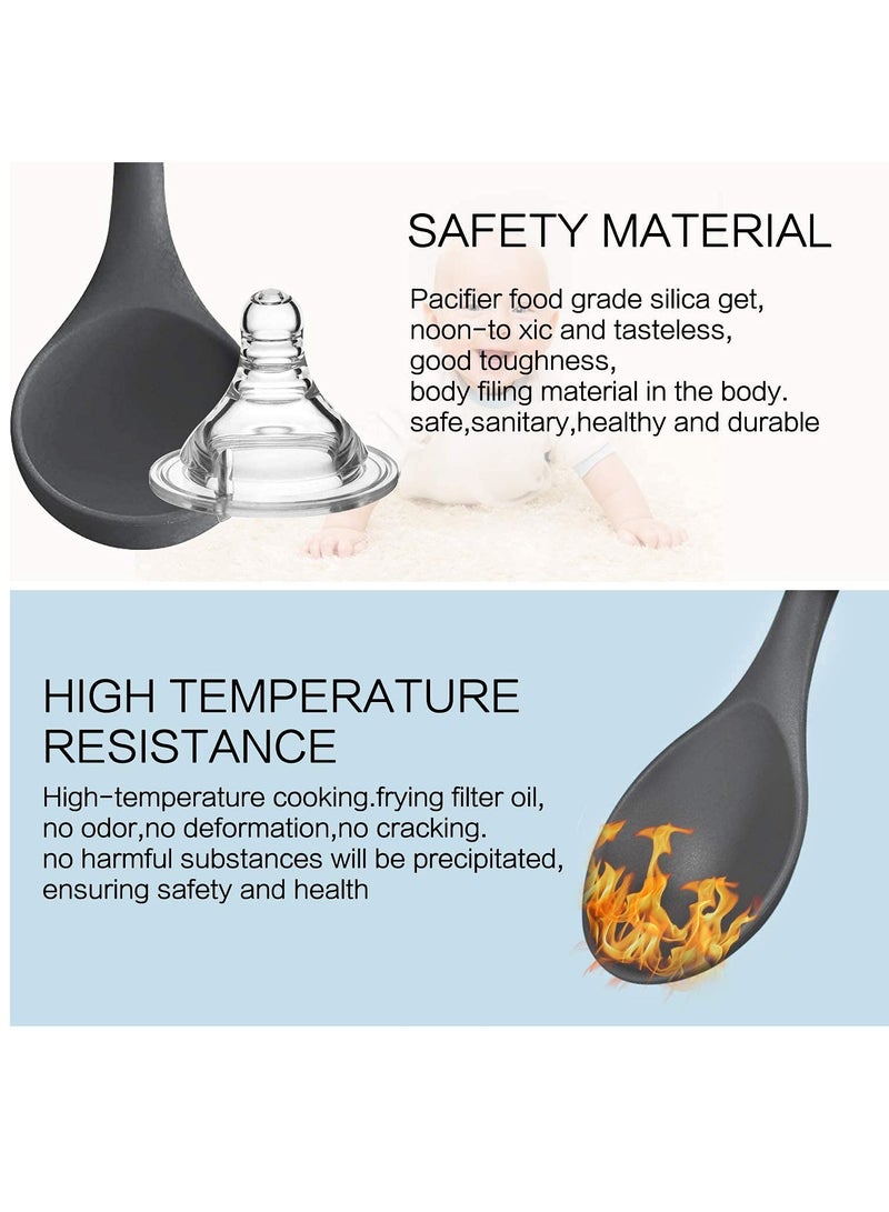 Houmt 12Pcs Silicone Spatula Set Silicone Cooking Utensil Set Silicone Kitchen Utensil Set Wooden Handles Utensils Tool for Nonstick Cookware Rubber Spatula Set Heat-Resistant Spatula - Image 2