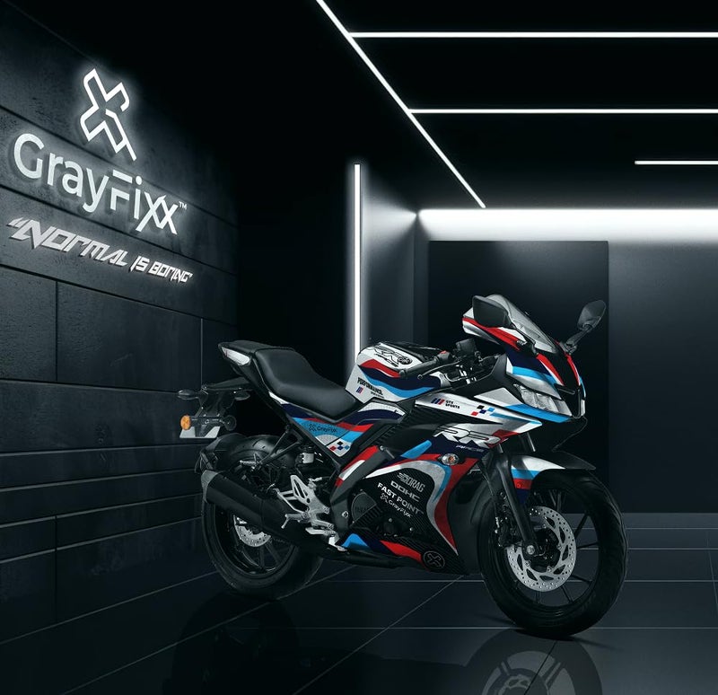 Grayfixx RR Edition Full Body Sticker for R15 V3 | Made in Premium Gloss Vinyl with FPF(Fade Protection Film), Water Proof, Precut Sticker, Pack of 1 Both Side with 2 Years Guarantee-Self-Adhesive - Image 2