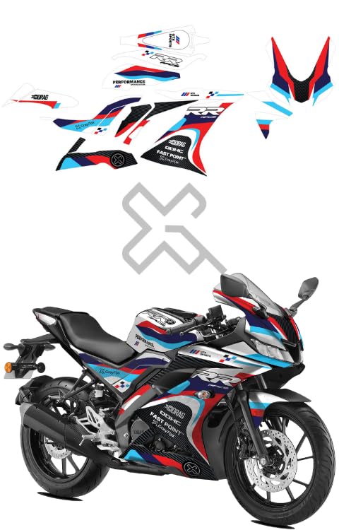 Grayfixx RR Edition Full Body Sticker for R15 V3 | Made in Premium Gloss Vinyl with FPF(Fade Protection Film), Water Proof, Precut Sticker, Pack of 1 Both Side with 2 Years Guarantee-Self-Adhesive - Image 5