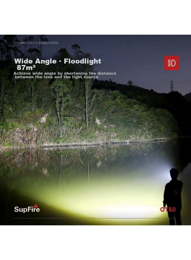 Supfire Flashlight, High Brightness, Long Battery Life, Long-range Illumination, Military-grade Brightness, Outdoor And Home Use, Sky- Piercing Light, 100000 Lumens - Image 2