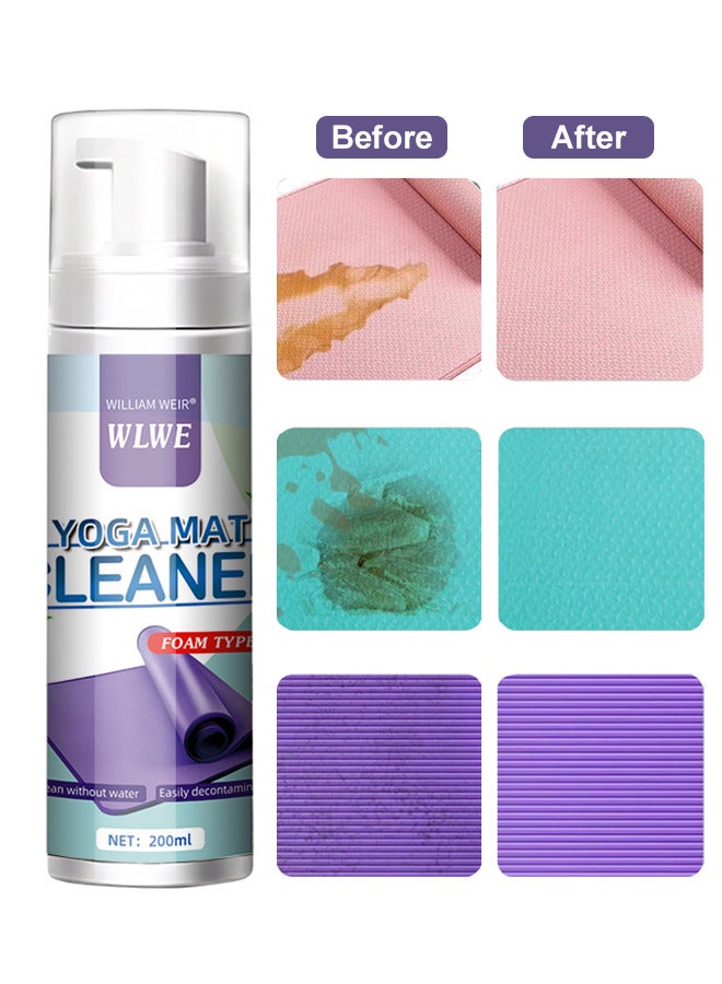Nariele 200ml Yoga Mat Foam Cleaner Spray Wash for Exercise Pilates Workout Mats Fitness Equipment and Gym Accessories Cleaner - Image 1