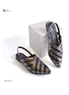 LIFESTYLISH Mules Flat Leather SB-11 - Dark grey  - Image 3