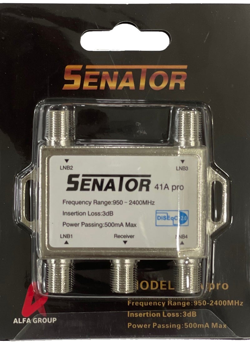 SENATOR - Diseqc Switch 4x1 Senator 41A Pro - Silver - Image 1