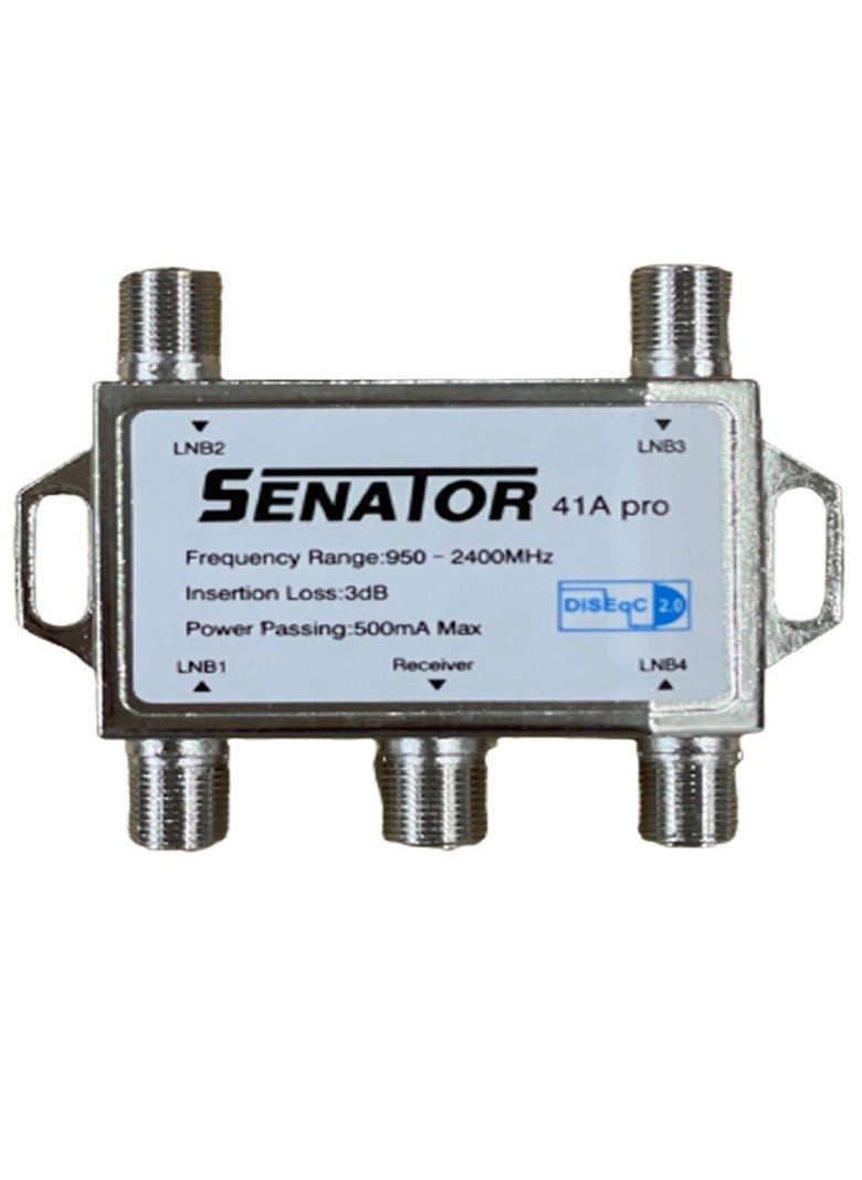 SENATOR - Diseqc Switch 4x1 Senator 41A Pro - Silver - Image 1