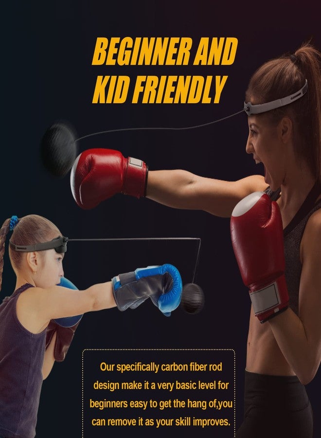 Hikeen Boxing Reflex Ball MMA Boxing Equipment 2 Difficulty Levels Adjustable for Adults and Kids Agility Training Punching Speed and Hand Eye Coordination Training - Image 5