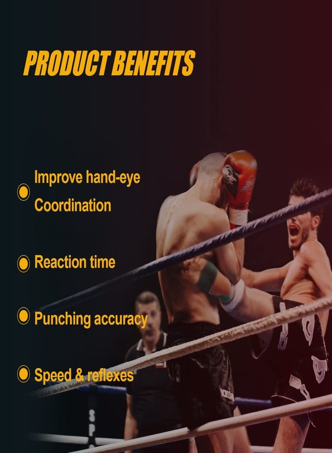 Hikeen Boxing Reflex Ball MMA Boxing Equipment 2 Difficulty Levels Adjustable for Adults and Kids Agility Training Punching Speed and Hand Eye Coordination Training - Image 2