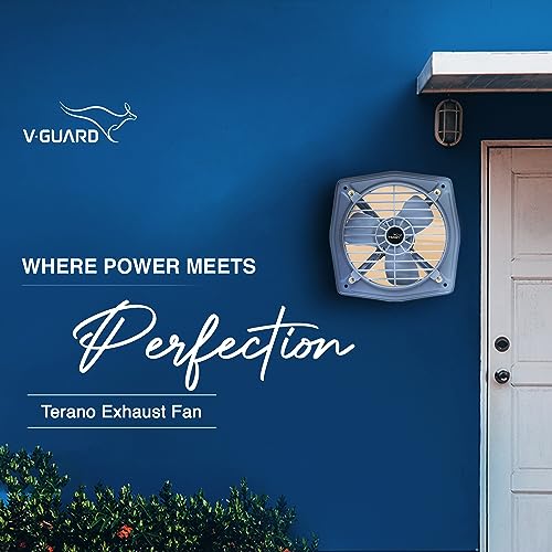 V-Guard Terano L9 Exhaust Fan 225 mm | High-Speed 1350 RPM Motor | 600 m³/h Strong Airflow | Aerodynamic 3 Blades | Robust CRCA Body | Factory-Lubricated Motor | 2-Year Warranty - Image 2