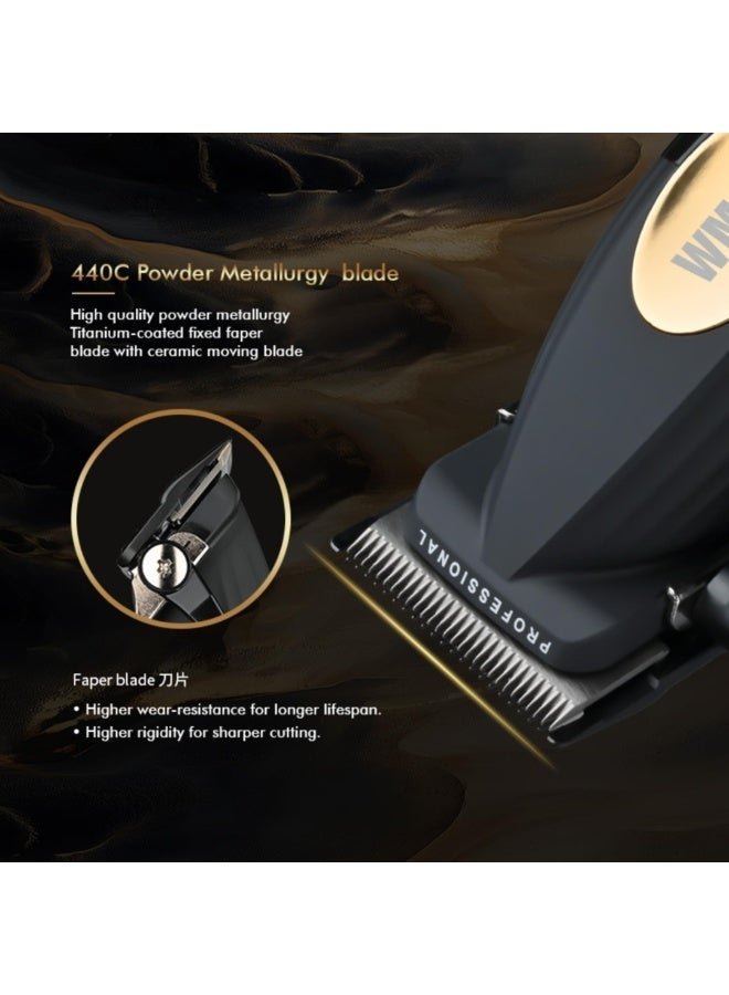 WMARK NG-8038 Ultra-Premium Professional Hair Clipper Set – 9000 RPM Zinc Alloy Cordless Clipper with Digital Display - Image 2