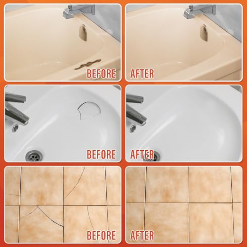 Ankita Fiberglass Tub Repair Kit(Color Match), Fiberglass Shower and Acrylic Bathtub Repair Kit for Scratches, Cracks, Chips, Holes on Porcelain, Enamel, Tubs, Tile, Sink, Fix Chipped Almond Fiber Glass Tub - Image 3