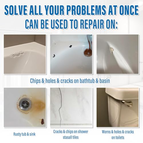 Ankita Fiberglass Tub Repair Kit(Color Match), Fiberglass Shower and Acrylic Bathtub Repair Kit for Scratches, Cracks, Chips, Holes on Porcelain, Enamel, Tubs, Tile, Sink, Fix Chipped Almond Fiber Glass Tub - Image 4