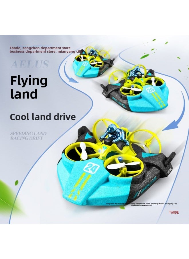 Remote Control Boat High Speed Remote Control Speedboat Electric Boy Gift Children Water Toy Boat Model Water, Land And Air Three In One-Color:Green❥Remote Control Boat/remote Control Car- Amphibious-Specifications:Dual Batteries  - Image 5