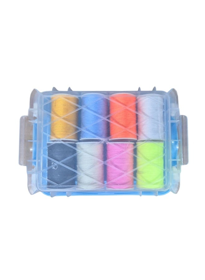Portable Travel Mini Sewing Kit With 16 Colorful Thread In Foldable Case - Image 2