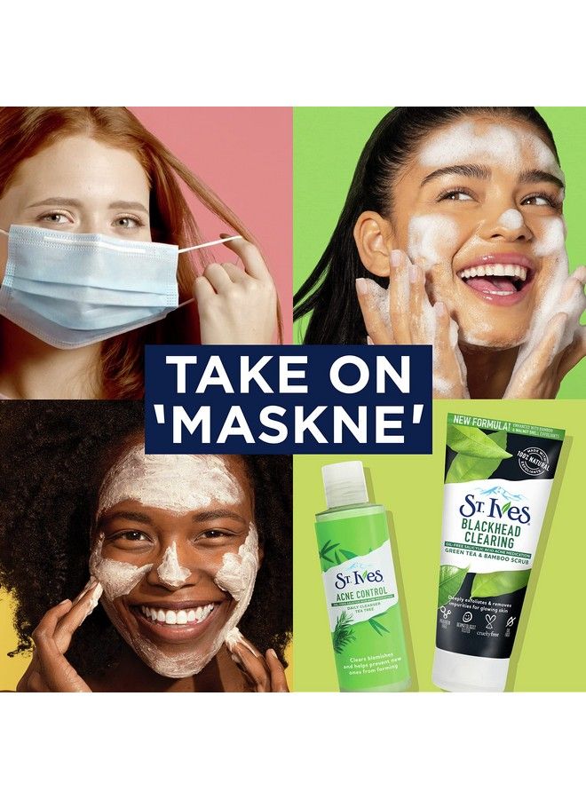 ST. Ives Face Scrub Clears Blackheads And Unclogs Pores Green Tea And Bamboo With Oilfree Salicylic Acid Acne Medication Made With 100 Percent Natural Exfoliants 6 Ounce (Pack Of 6) - Image 5
