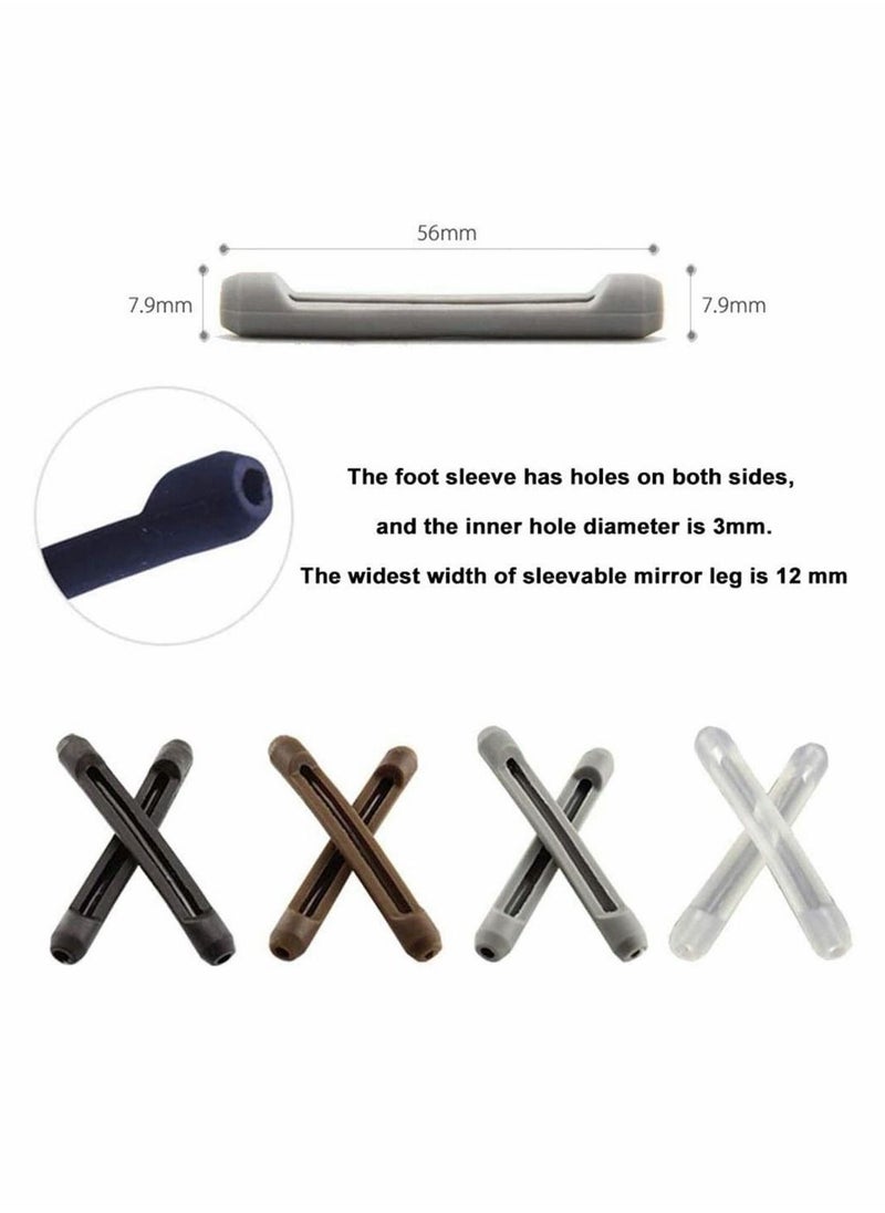 Optical Premium Grade Comfortable Silicone Anti-Slip Holder for Glasses, Ear Hook, Eyeglass Temple Tip 4 Pair Protectors Eyeglasses Retainers Glasses Stoppers Grip
