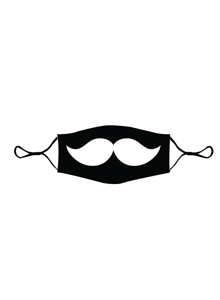 Printed Moustache face mask or protection cover for Movember, Mobro , No shave , Mens Health Awareness (Design 5)