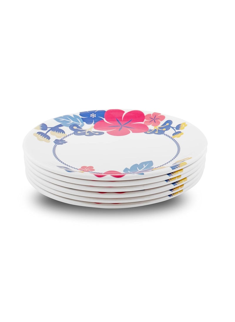 Superware Superware | Food Grade Melamine | Dinner Plate Set – Hibiscus (12.5 inches, 6 nos.) | Dinnerware, Tableware, Stain Free, Glazed Finish  - Image 4