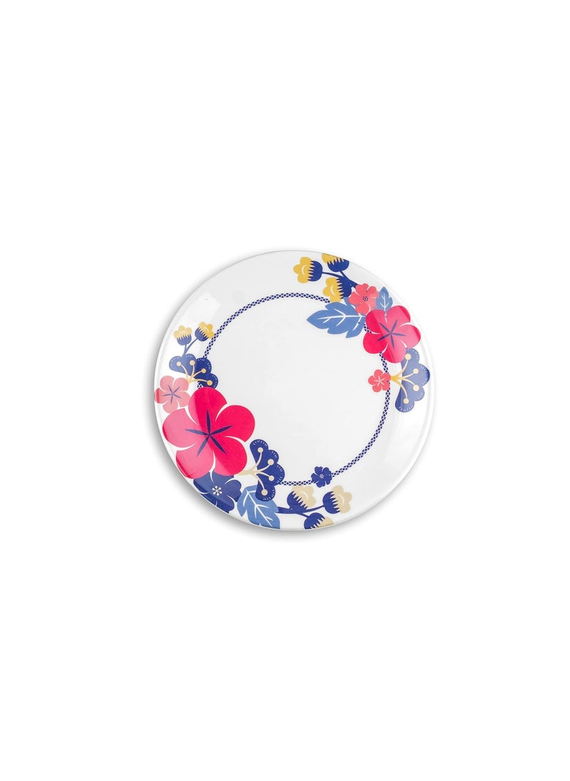 Superware Superware | Food Grade Melamine | Dinner Plate Set – Hibiscus (12.5 inches, 6 nos.) | Dinnerware, Tableware, Stain Free, Glazed Finish  - Image 3