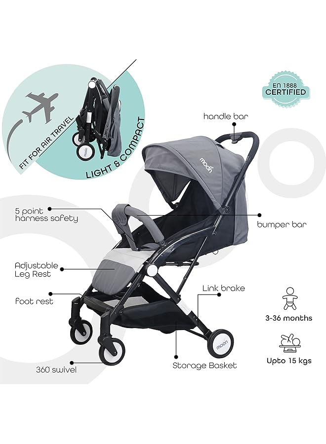 erorex Travel Lite Stroller Compact Fold Travel Cabin Suitable For Air Travel Stroller Pram Push Chair - Image 2