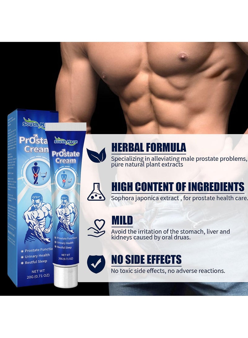 SOUTH MOON كريم البروستاتا ساوث مون للرجال - كريم تعزيز البروستاتا - دعم صحة البروستاتا - لتكرار التبول والضرورة - 20 جرام - Image 4