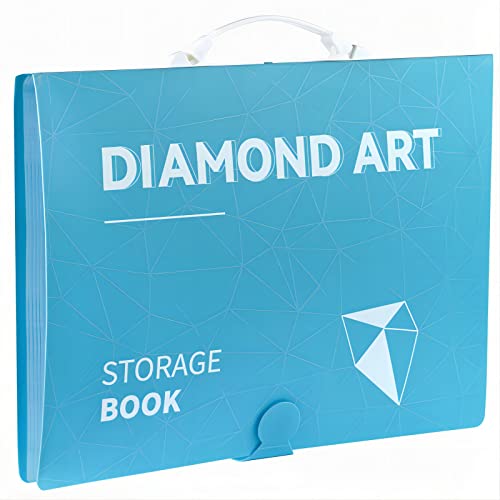 TTPOLONG A2 Diamond Painting Storage Book, Diamond Art Portfolio Book 30 Pags Clear Pockets Plastic Sleeves（22.5X16.7 Inch） - Image 1