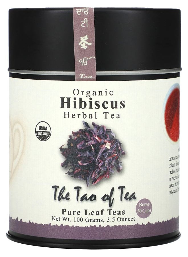 The Tao of Tea - Organic Hibiscus Herbal Tea Caffeine free 3.5 oz (100 g) - Image 1