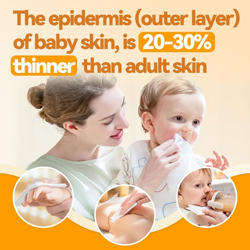 Winner 100 USDA Biobased Dry Wipes Glycerin Infused Cotton Face Towels Ultra Soft Hypoallergenic Baby Necessities for Diaper Changes Meals and Onthego Cleanup 600 Count Pack of 6 - Image 2