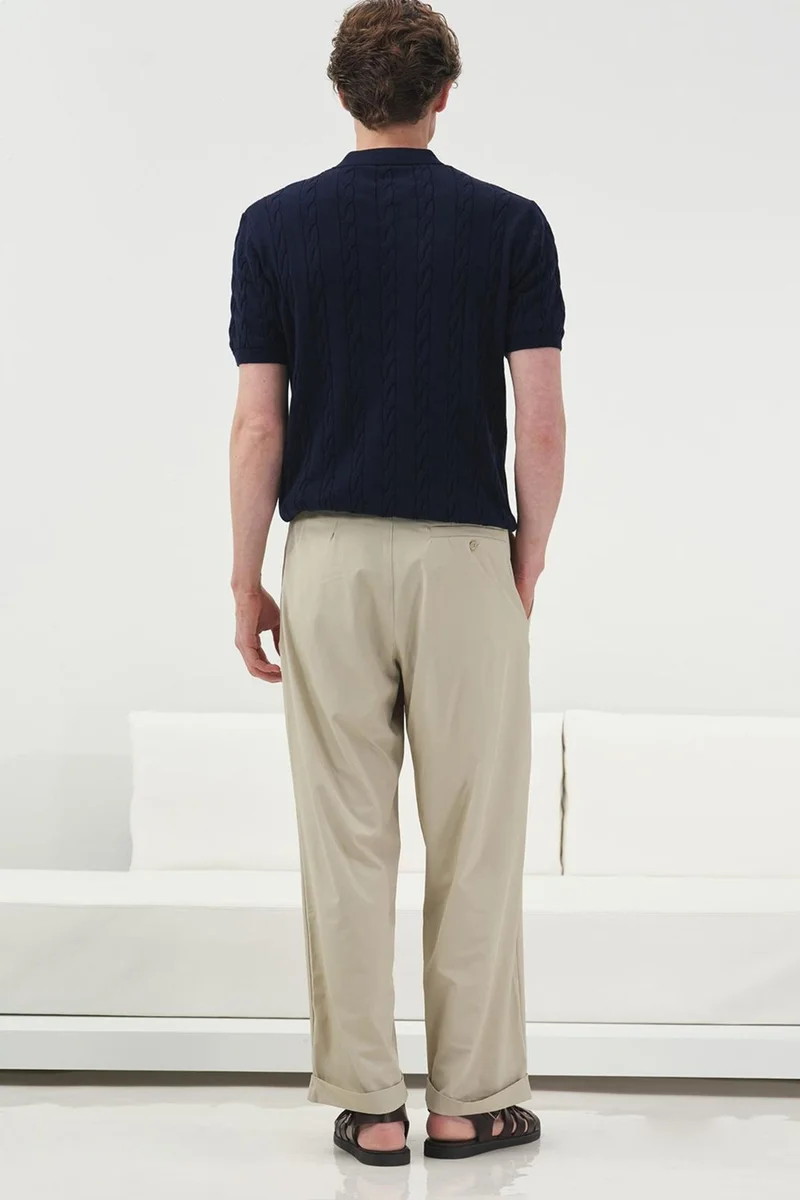 Giesto Beige Natural GIESTO Men's Tailored Suit Pants for Men | Best Price UAE