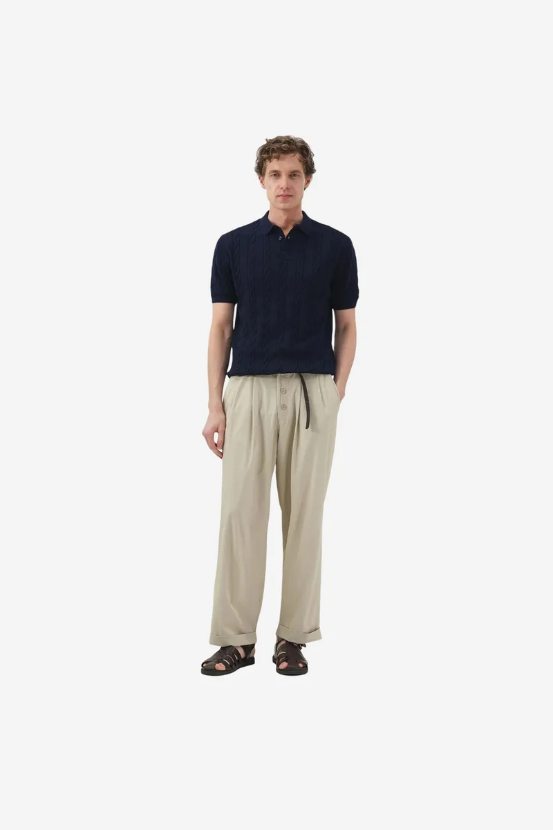 Giesto Beige Natural GIESTO Men's Tailored Suit Pants for Men | Best Price UAE