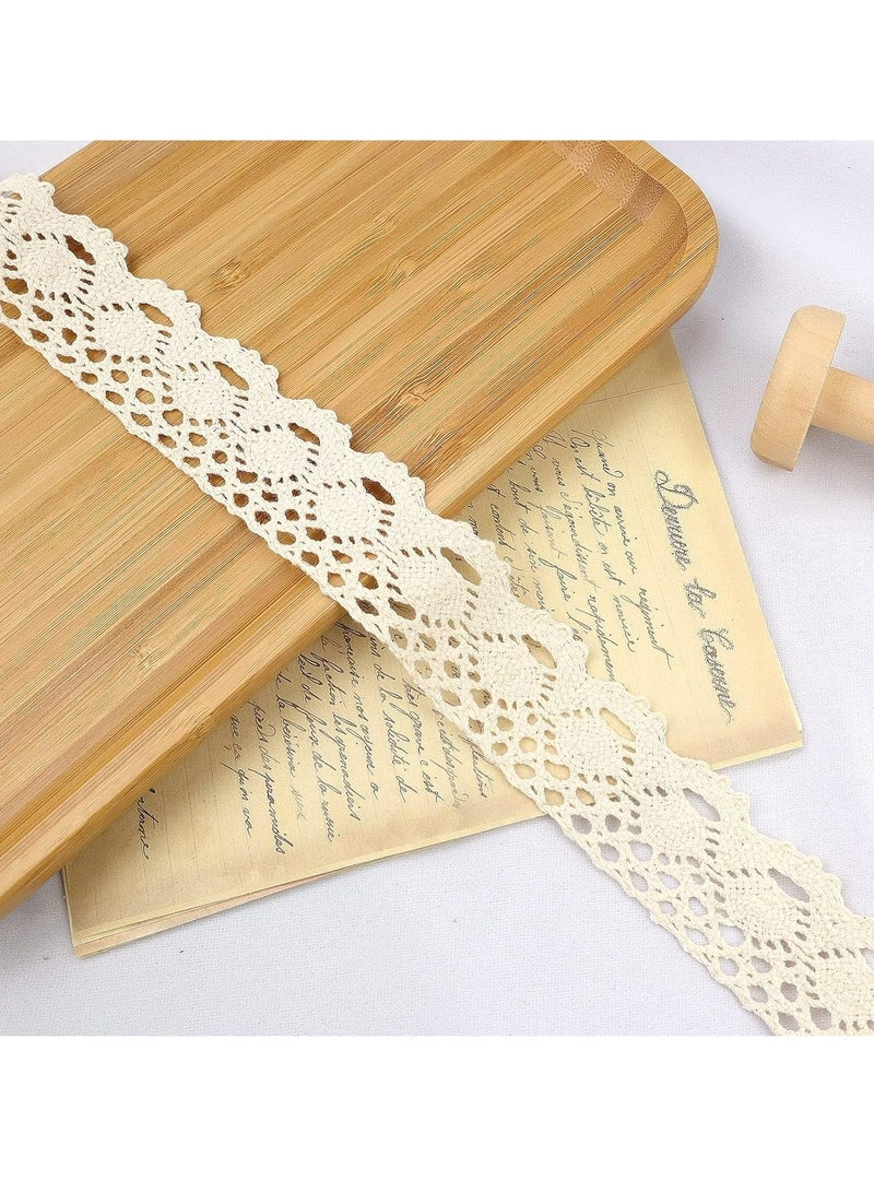 10m Lace Trim for Sewing Vintage Wide Lace Ribbon Crochet Lace Scalloped Edge for Home Decoration DIY Sewing Craft Supply - Image 4