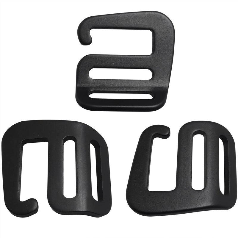 LUORNG 8PCS 4Pairs G-Hook Wave Buckles Backpack Strap Belt Hardware Carabiners Hook Outdoor Webbing Buckle Clips Adjustable Buckles Backpack Luggage Strap Webbing (4 Left + 4 Right) - Image 4