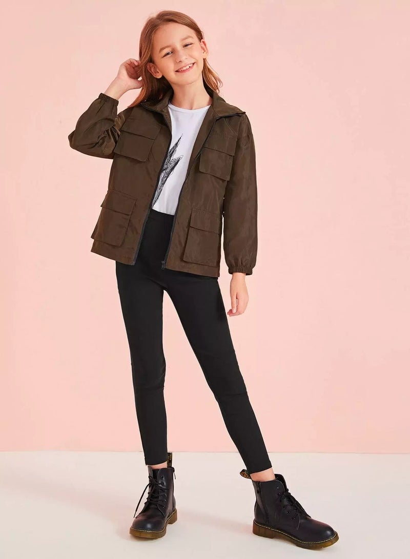 Girls Slant Pocket Skinny Pants  - Image 4