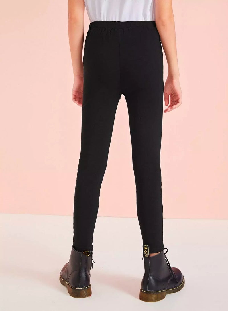 Girls Slant Pocket Skinny Pants  - Image 2
