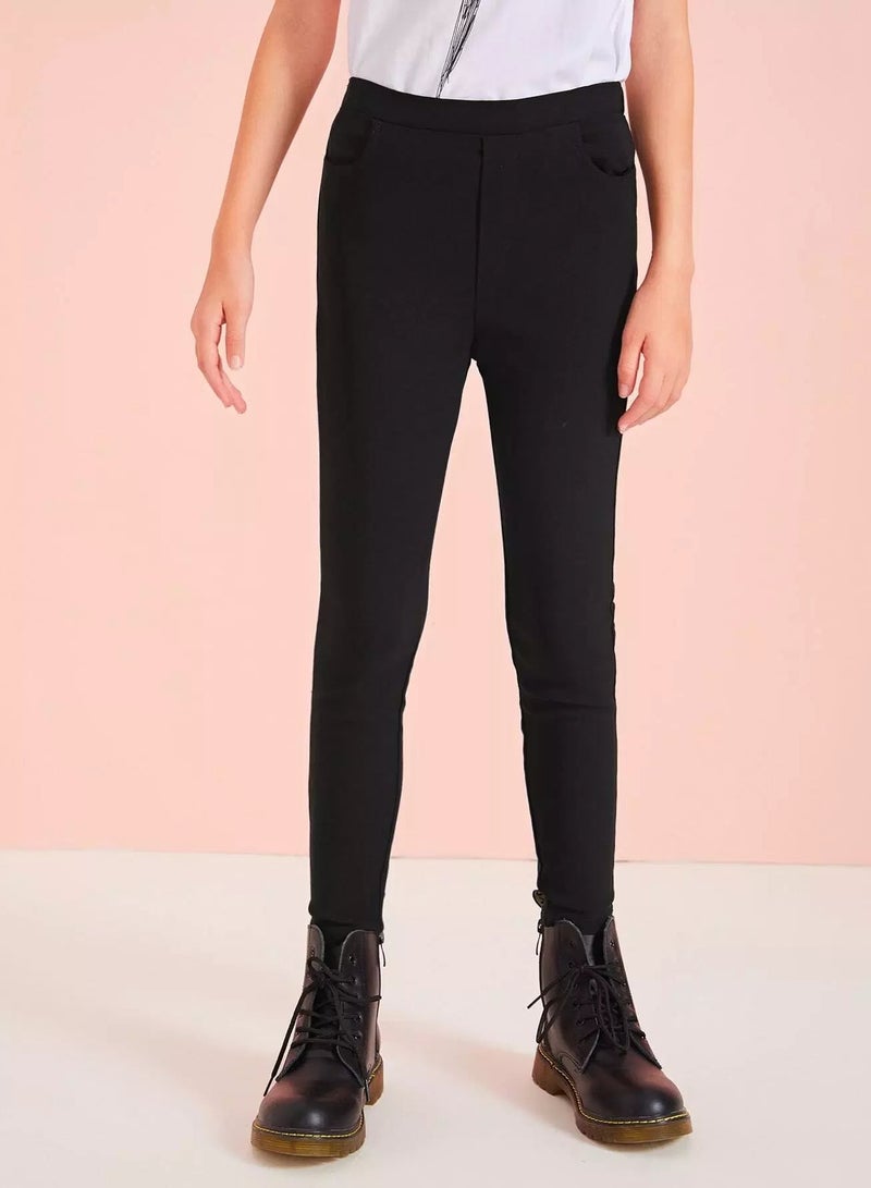 Girls Slant Pocket Skinny Pants  - Image 5