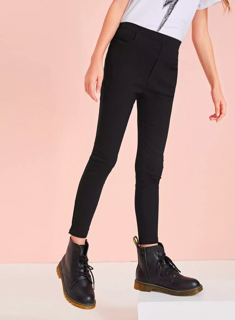 Girls Slant Pocket Skinny Pants  - Image 3