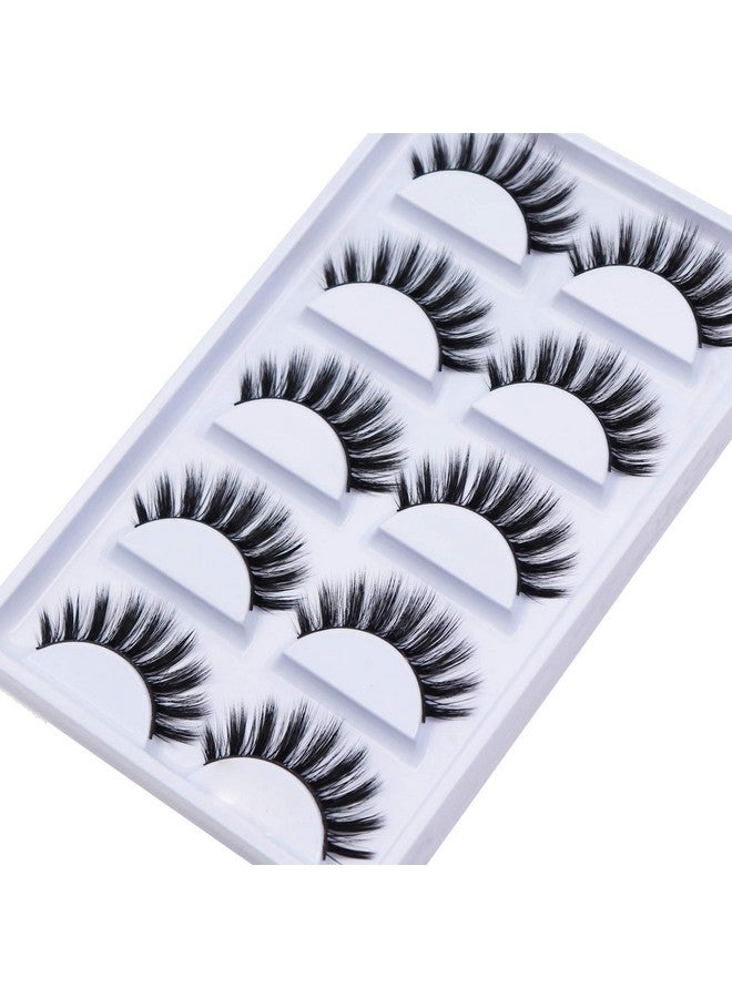 Veleasha Lashes 5D Faux Mink Lashes 100% Handmade Luxurious Fake Eyelashes Lightweight Fluffy False Eyelashes 5 Pairs Pack (Princess) - Image 2