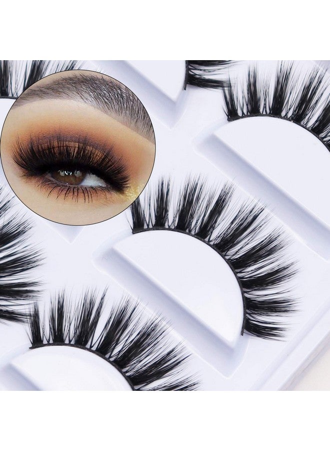 Veleasha Lashes 5D Faux Mink Lashes 100% Handmade Luxurious Fake Eyelashes Lightweight Fluffy False Eyelashes 5 Pairs Pack (Princess) - Image 4