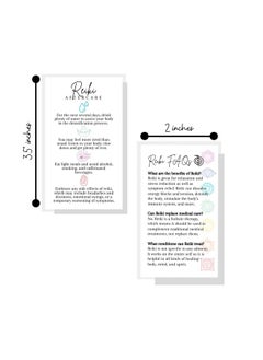 Lashicorn Reiki Aftercare And Faq Client Cards ; 50 Pack ; 2 X 3.5” Business Cards For Practitioners To Give After Session White With Chakra Symbols Spiritual Healing Massage Therapy What To Expect From Reiki  - Image 3
